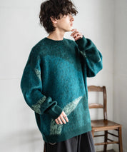 【新色追加】オーバーサイズ モヘアライクグラデーションニット 13940