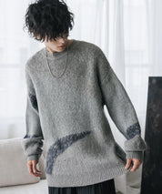 【新色追加】オーバーサイズ モヘアライクグラデーションニット 13940