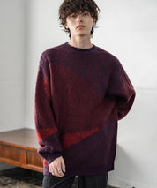 【新色追加】オーバーサイズ モヘアライクグラデーションニット 13940