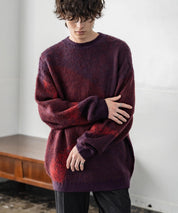 【新色追加】オーバーサイズ モヘアライクグラデーションニット 13940