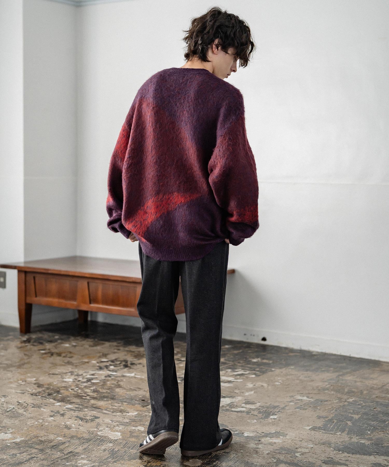 【新色追加】オーバーサイズ モヘアライクグラデーションニット 13940