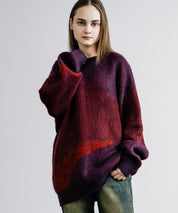 【新色追加】オーバーサイズ モヘアライクグラデーションニット 13940