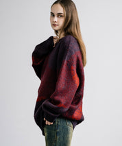 【新色追加】オーバーサイズ モヘアライクグラデーションニット 13940