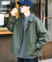 ポリDEWSPO オーバーサイズコーチジャケット