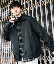 オーバーサイズ ポリDEWSPOショート丈ブルゾン スイングトップ