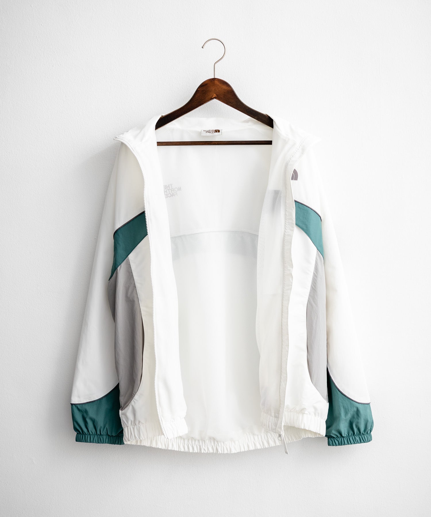 日本未展開モデル THE NORTH FACE ザ・ノースフェイス WHITE LABEL ホワイトレーベル KICKFLEX JACKET 配色切替パイピングロゴ刺繍ナイロンジャケット 15063