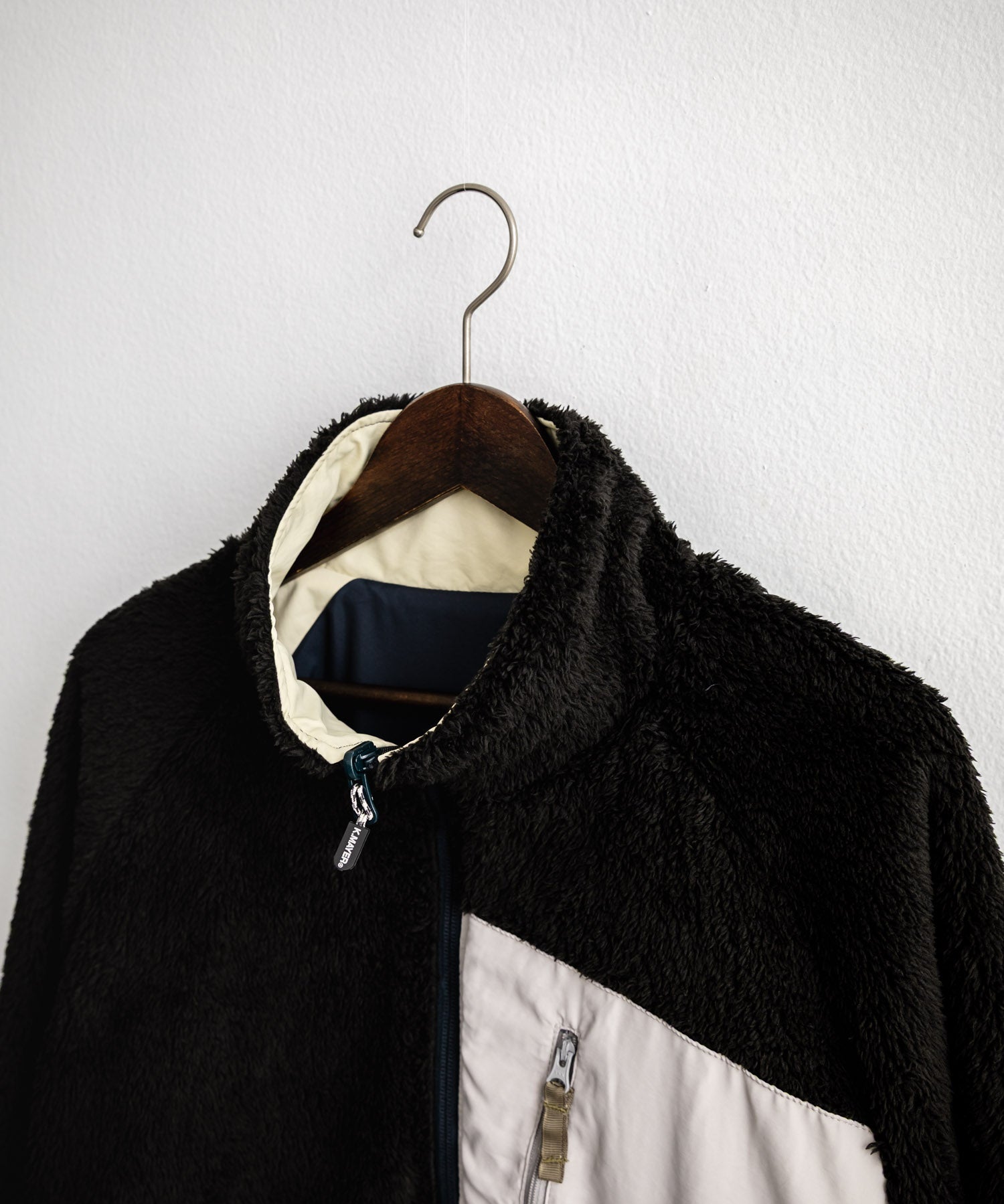 KRIFF MAYER クリフメイヤー 2WAY リバーシブルひっくりスタンドネックボアジャケット/ロゴ刺繍入りボアブルゾン 2514404 14796