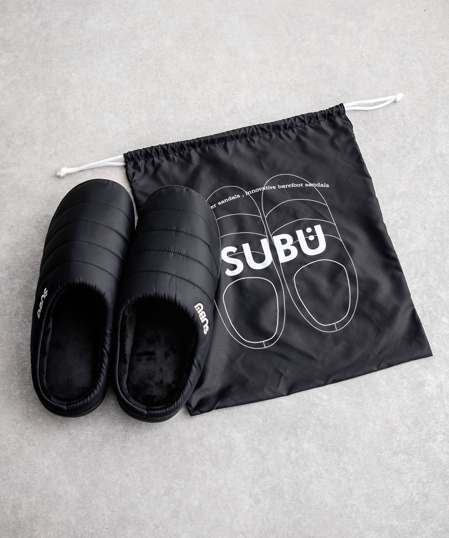 【SUBU/スブ】 サンダル F-line/ワンポイントロゴ刺繍モックシューズスリッポンスリッパ 15384