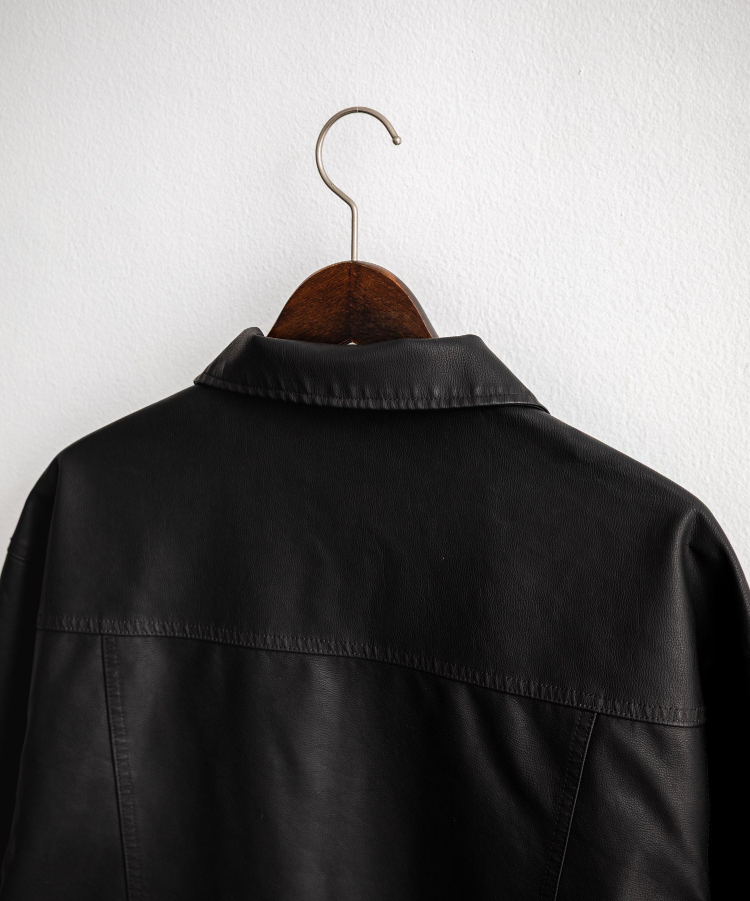 ヴィンテージ加工PUレザーダブルジップショートジャケット/3rdタイプ