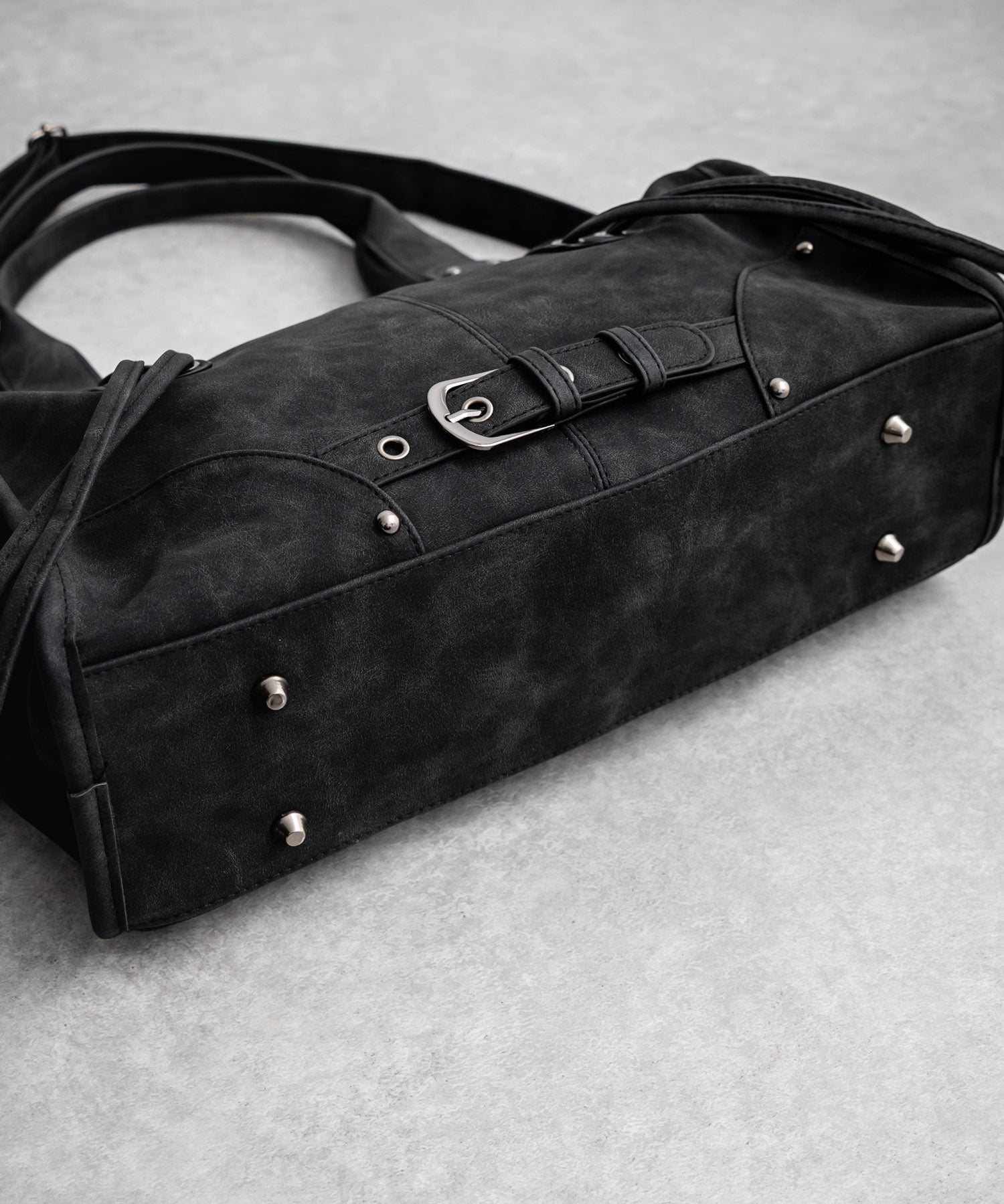 ヴィンテージ加工 PUレザー2WAYショルダーバッグ/ハンドバッグ 15509