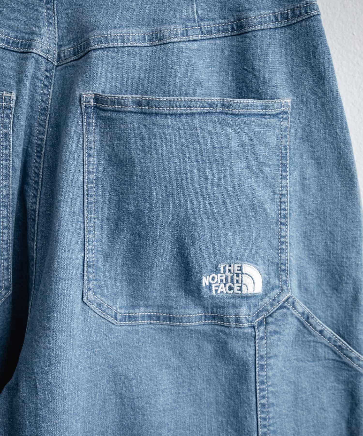 THE NORTH FACE WHITE LABEL BRIS DENIM SHORTS ロゴ刺繍ワイドデニムイージーショートパンツ 16164