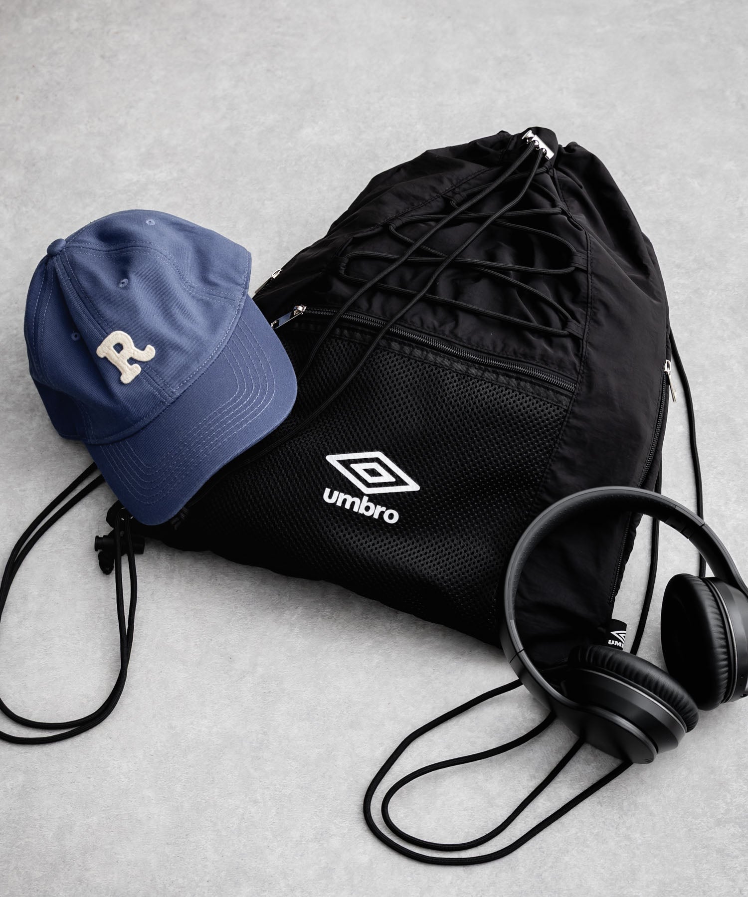 UMBRO 別注コラボ ドローコードワンポイントロゴナップサック 15350