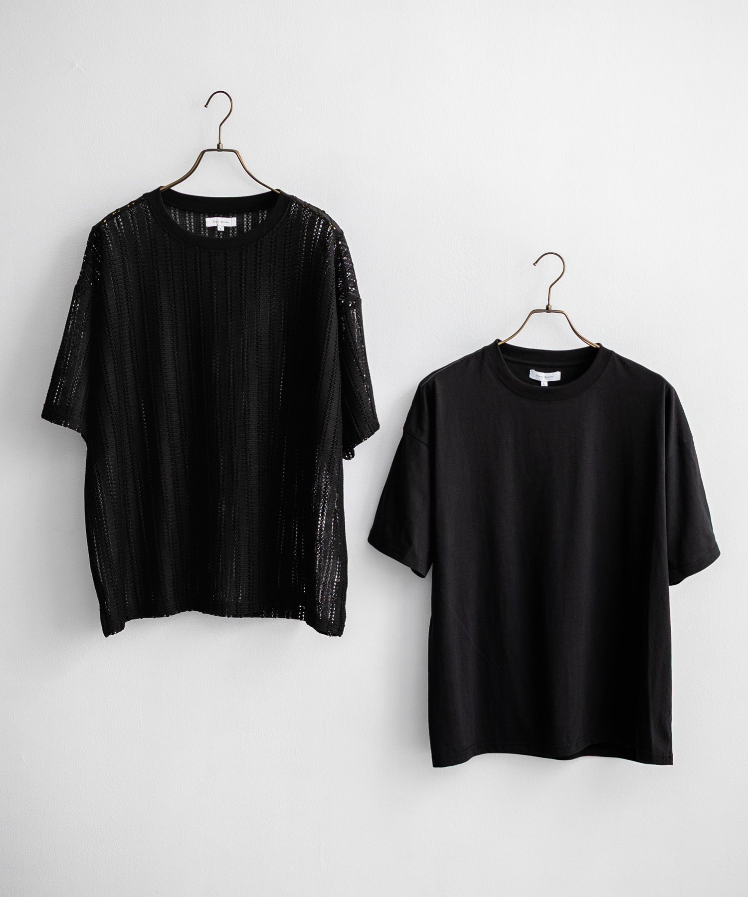 オーバーサイズ 透かし編みアンサンブル半袖Tシャツ