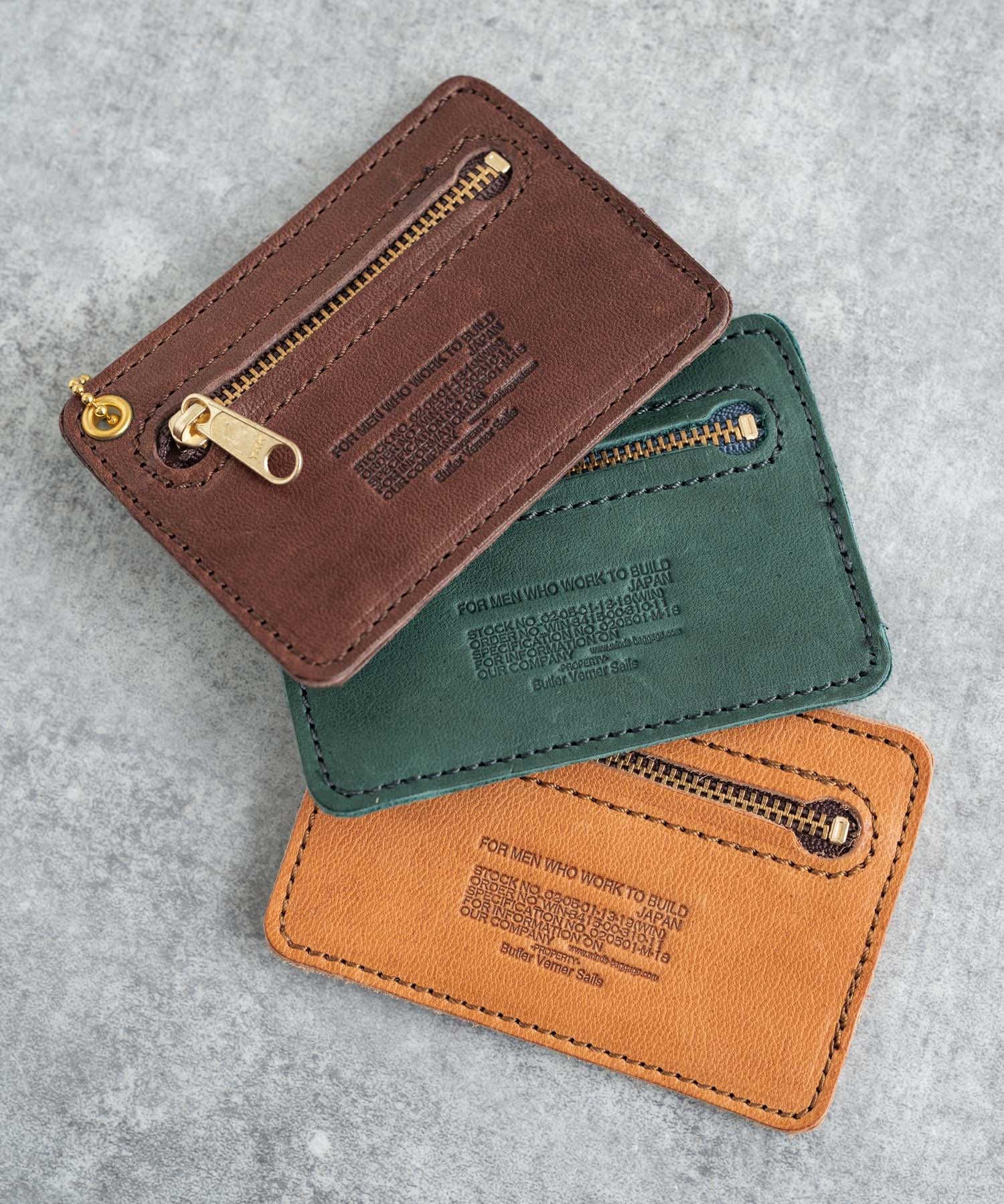 Butler Verner Sails バトラーバーナーセイルズ 日本製 ZIP付馬革パスケース JA-1182　11041