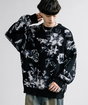 新色追加 フェザーヤーン オーバーサイズフラワー柄クルーネックニット 14031