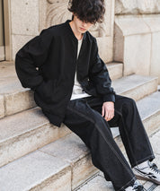 オーバーサイズ TRストレッチMA-1/ジップアップショートブルゾン 14119