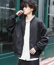 オーバーサイズ TRストレッチMA-1/ジップアップショートブルゾン 14119