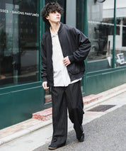 オーバーサイズ TRストレッチMA-1/ジップアップショートブルゾン 14119