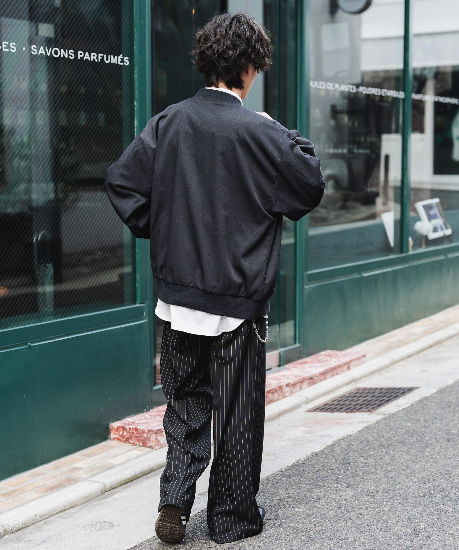 オーバーサイズ TRストレッチMA-1/ジップアップショートブルゾン 14119