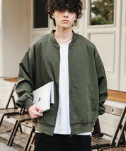 オーバーサイズ TRストレッチMA-1/ジップアップショートブルゾン 14119