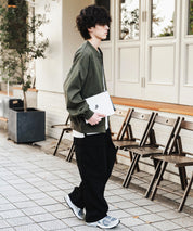 オーバーサイズ TRストレッチMA-1/ジップアップショートブルゾン 14119