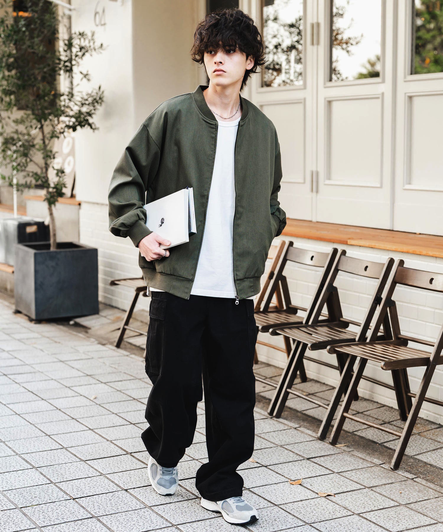 オーバーサイズ TRストレッチMA-1/ジップアップショートブルゾン 14119