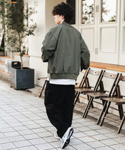 オーバーサイズ TRストレッチMA-1/ジップアップショートブルゾン 14119