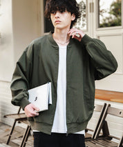 オーバーサイズ TRストレッチMA-1/ジップアップショートブルゾン 14119