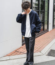 オーバーサイズ TRストレッチMA-1/ジップアップショートブルゾン 14119