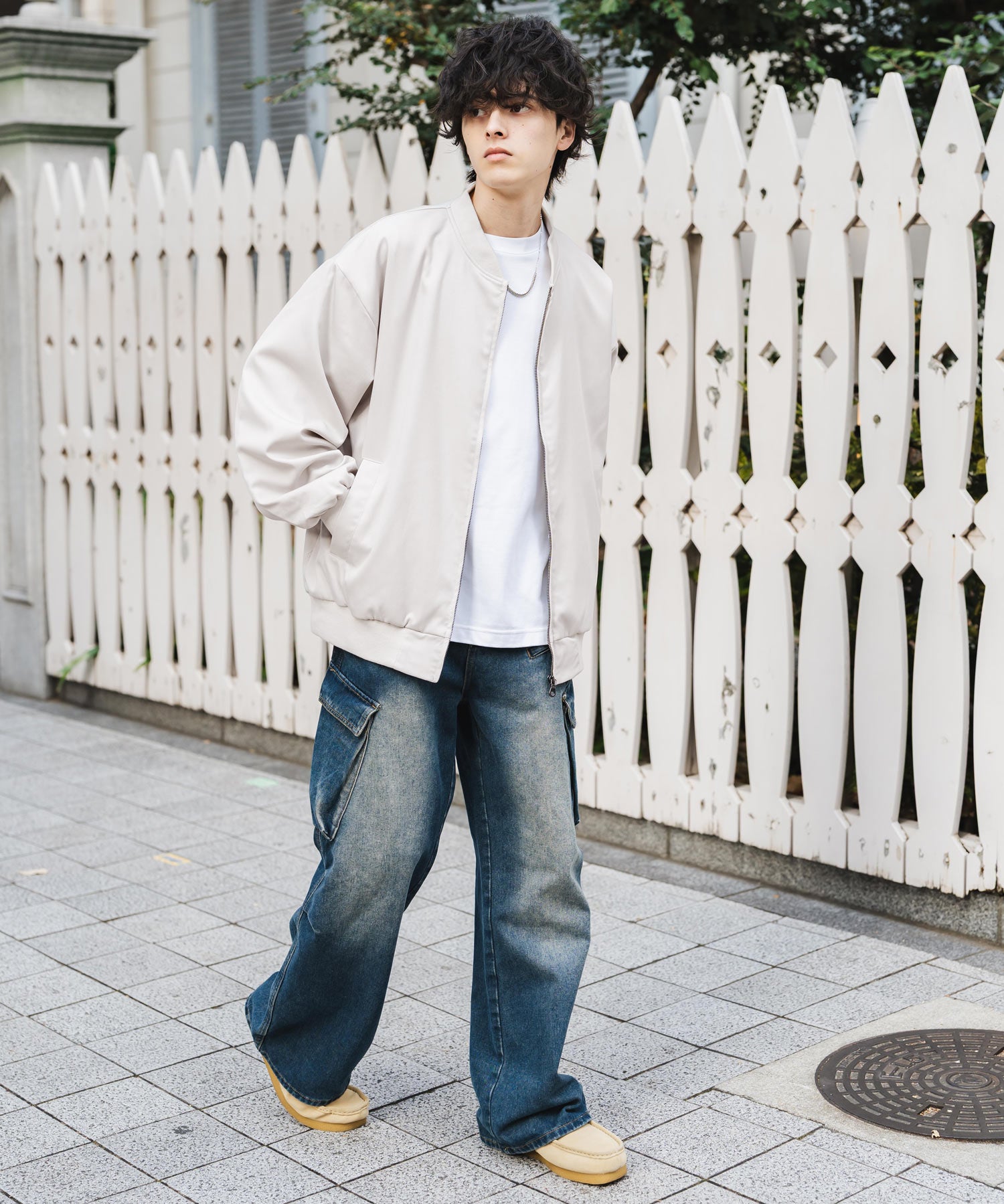 オーバーサイズ TRストレッチMA-1/ジップアップショートブルゾン 14119