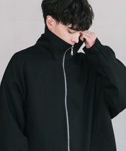 オーバーサイズTRストレッチスタンドカラージャケット ジップアップショートブルゾン 14120