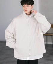 オーバーサイズTRストレッチスタンドカラージャケット ジップアップショートブルゾン 14120