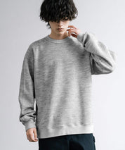 新色追加 Upscape Audience アップスケープオーディエンス 日本製 国産 ウールビックワッフルクルーネックニットソー AUD6570 14125