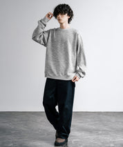 新色追加 Upscape Audience アップスケープオーディエンス 日本製 国産 ウールビックワッフルクルーネックニットソー AUD6570 14125