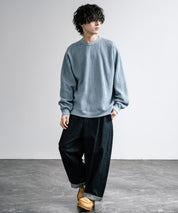 新色追加 Upscape Audience アップスケープオーディエンス 日本製 国産 ウールビックワッフルクルーネックニットソー AUD6570 14125