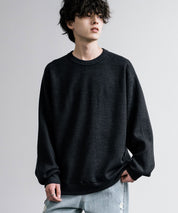 新色追加 Upscape Audience アップスケープオーディエンス 日本製 国産 ウールビックワッフルクルーネックニットソー AUD6570 14125