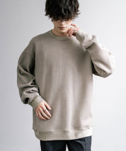 新色追加 Upscape Audience アップスケープオーディエンス 日本製 国産 ウールビックワッフルクルーネックニットソー AUD6570 14125