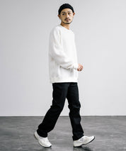 新色追加 Upscape Audience アップスケープオーディエンス 日本製 国産 ウールビックワッフルクルーネックニットソー AUD6570 14125