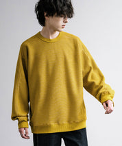 新色追加 Upscape Audience アップスケープオーディエンス 日本製 国産 ウールビックワッフルクルーネックニットソー AUD6570 14125