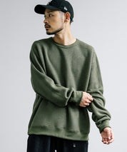 新色追加 Upscape Audience アップスケープオーディエンス 日本製 国産 ウールビックワッフルクルーネックニットソー AUD6570 14125