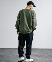 新色追加 Upscape Audience アップスケープオーディエンス 日本製 国産 ウールビックワッフルクルーネックニットソー AUD6570 14125