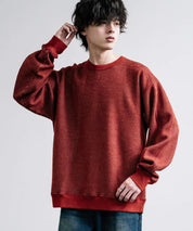 新色追加 Upscape Audience アップスケープオーディエンス 日本製 国産 ウールビックワッフルクルーネックニットソー AUD6570 14125
