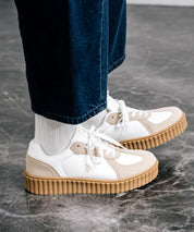 新色追加 U.S. POLO ASSN. ユーエスポロアッスン 厚底ボリュームソールコンビネーションレースアップスニーカー 14137