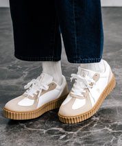 新色追加 U.S. POLO ASSN. ユーエスポロアッスン 厚底ボリュームソールコンビネーションレースアップスニーカー 14137