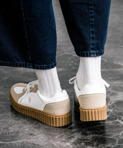 新色追加 U.S. POLO ASSN. ユーエスポロアッスン 厚底ボリュームソールコンビネーションレースアップスニーカー 14137