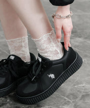 新色追加 U.S. POLO ASSN. ユーエスポロアッスン 厚底ボリュームソールコンビネーションレースアップスニーカー 14137