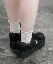 新色追加 U.S. POLO ASSN. ユーエスポロアッスン 厚底ボリュームソールコンビネーションレースアップスニーカー 14137