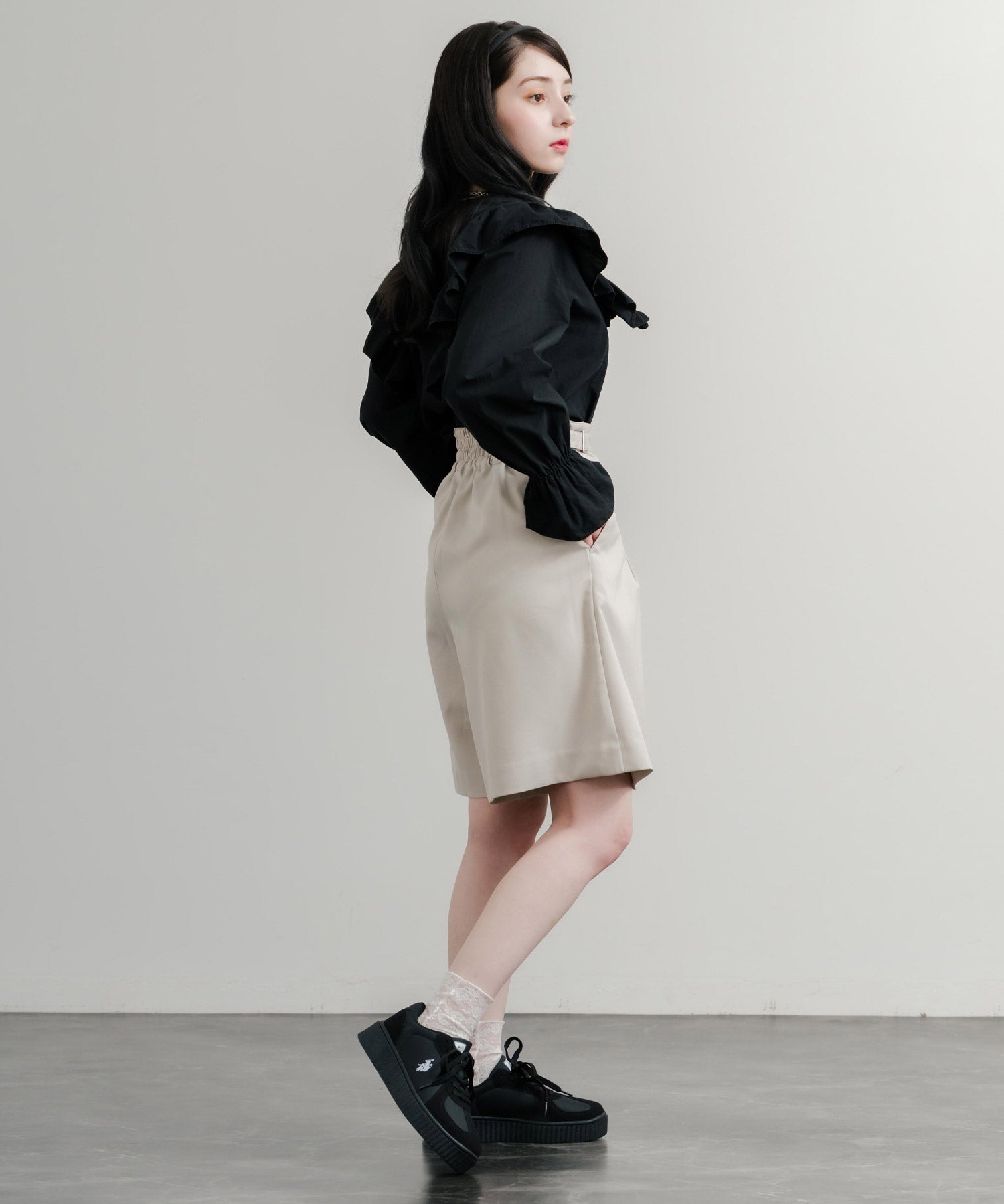 新色追加 U.S. POLO ASSN. ユーエスポロアッスン 厚底ボリュームソールコンビネーションレースアップスニーカー 14137