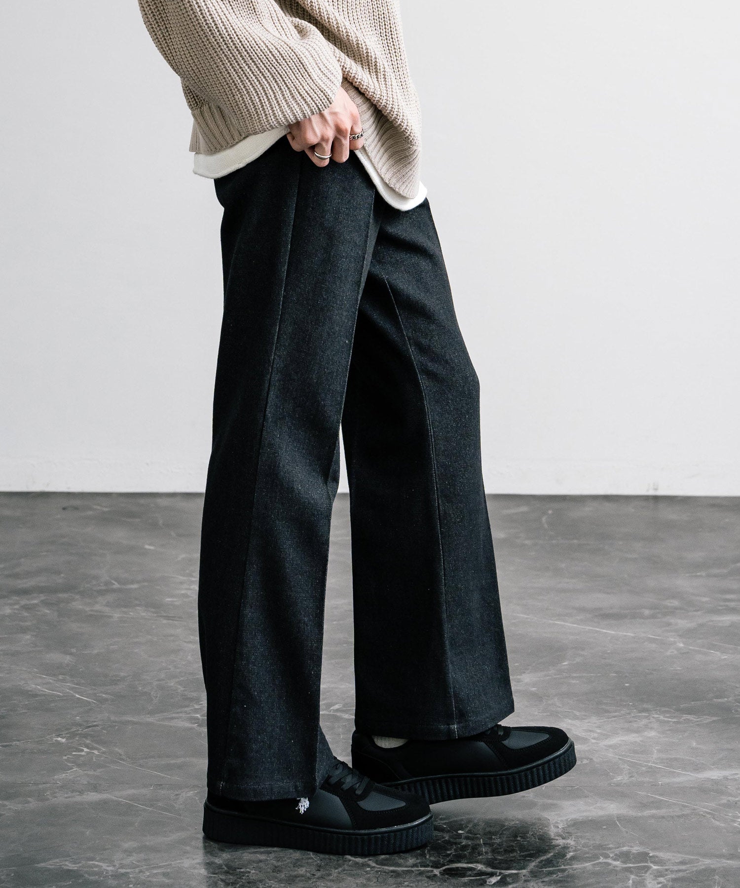 新色追加 U.S. POLO ASSN. ユーエスポロアッスン 厚底ボリュームソールコンビネーションレースアップスニーカー 14137