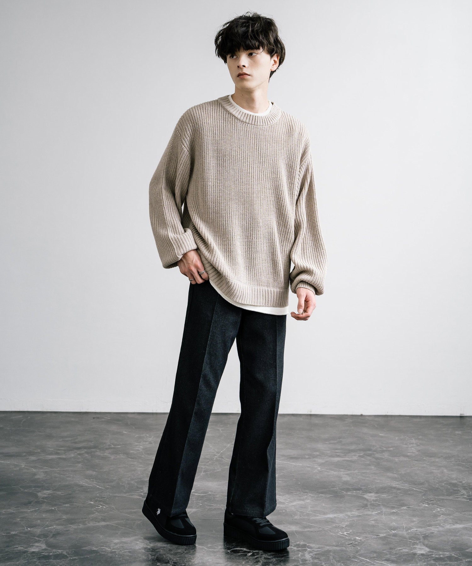 新色追加 U.S. POLO ASSN. ユーエスポロアッスン 厚底ボリュームソールコンビネーションレースアップスニーカー 14137